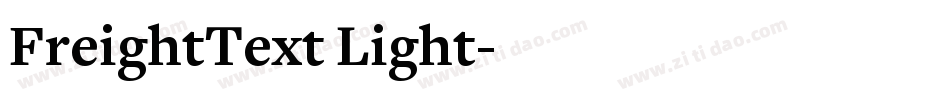 FreightText Light字体转换